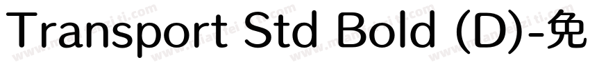 Transport Std Bold (D)字体转换